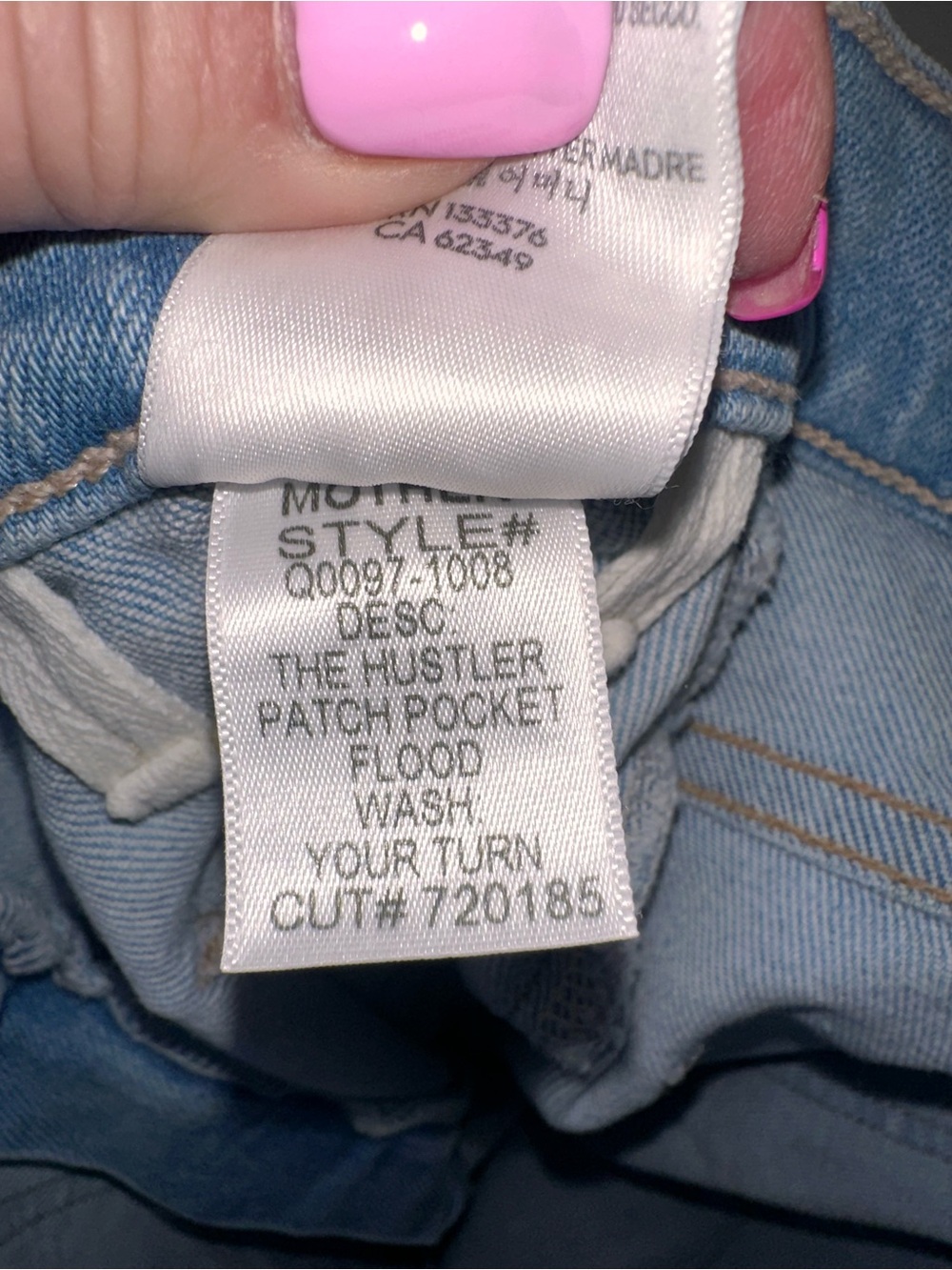 NWOT- MOTHER The Hustler Patch Pocket Flood – Your Turn Sz 26 - Picture 7 of 7